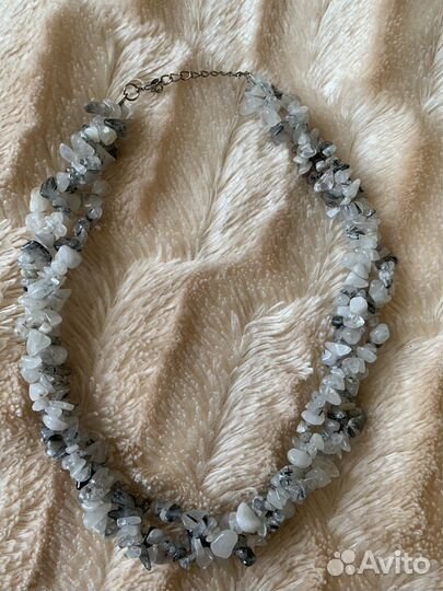 Ожерелье бусы винтаж натуральный камень