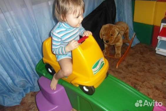 Детская горка с машинкой Step2