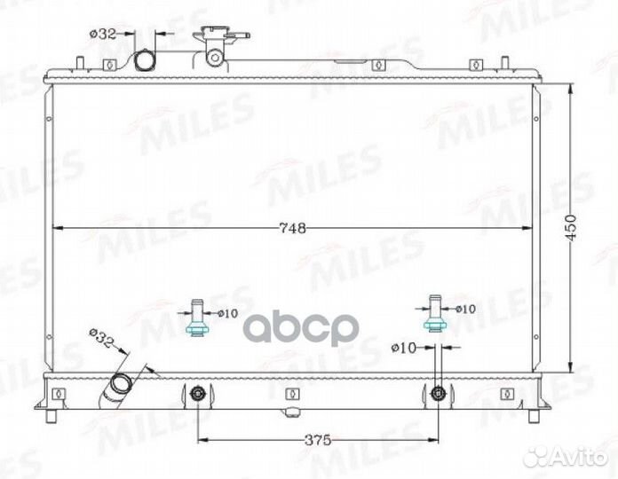 Радиатор mazda сх-7 2.3 (паяный) 07- mazda L33L