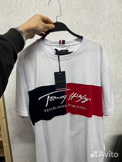 Футболка Tommy Hilfiger белая мужская люкс