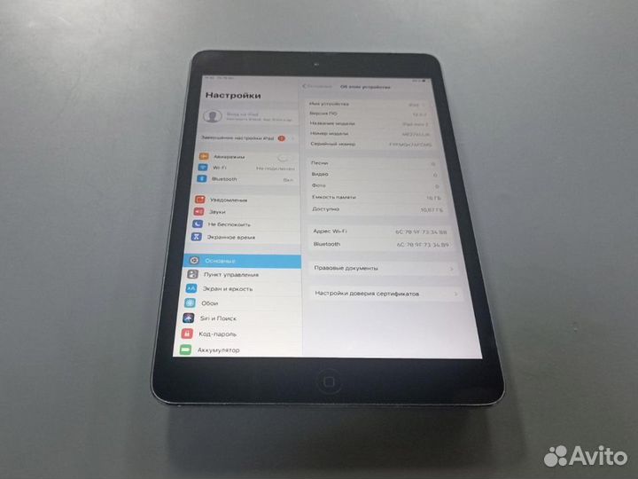 Планшет Apple iPad mini 2 16Gb Wi-Fi (S/Gray) б/у