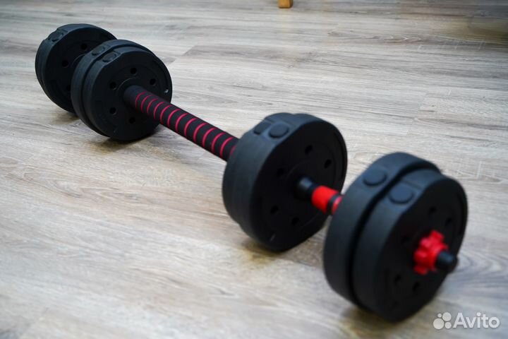 Набор штанги и гантелей 15 кг
