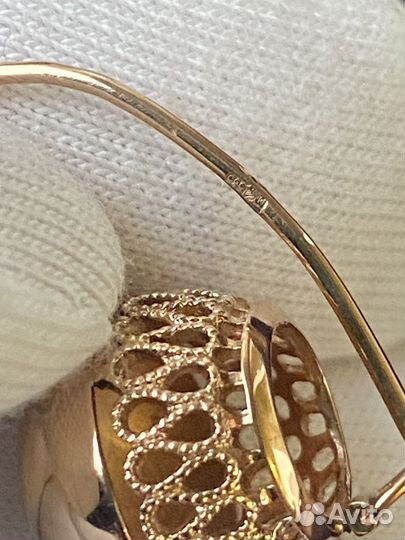 Золотые серьги шары