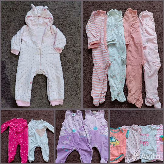 Детские вещи пакетом на девочку 62, 74, 80