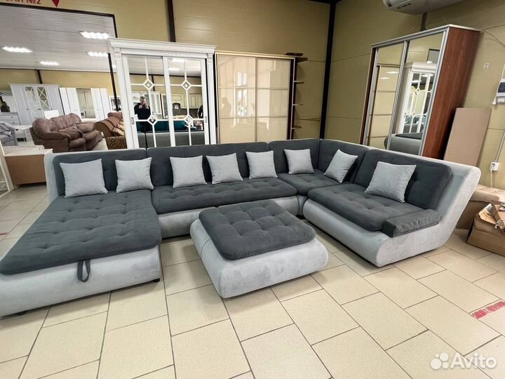 Кухонный диван П образный