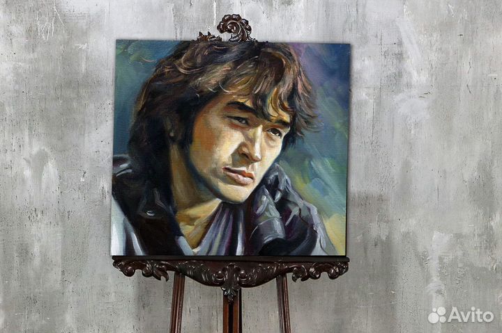 Портрет Виктора Цоя, холст 50х50