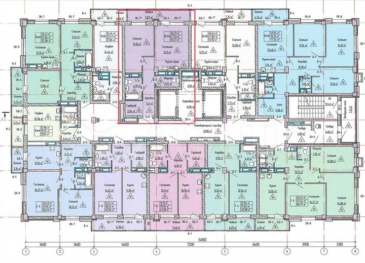 2-к. квартира, 51,5 м², 7/19 эт.