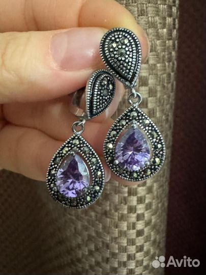 Серьги и кольцо 925 проба