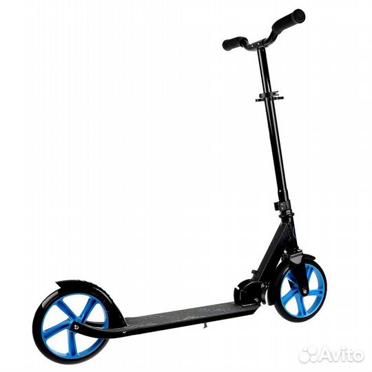 Самокат с большими колесами до 100 кг черный