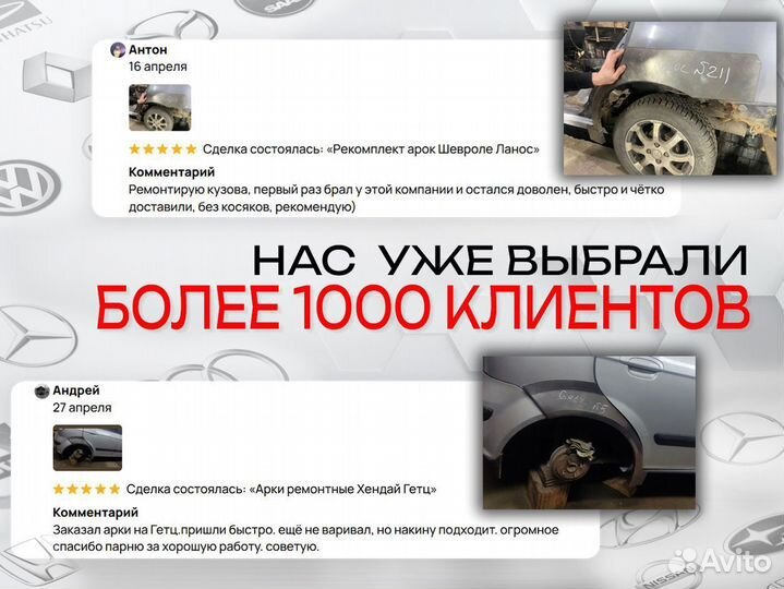 Ремонтные арки на Nissan NP300 передние