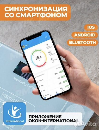 Электронные умные напольные весы