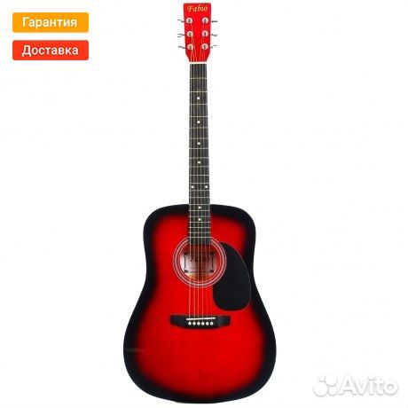 Гитара акустическая Fabio SA105 RDS красный