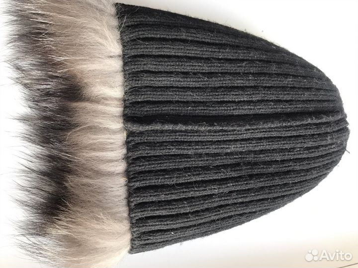 Шапка вязаная из чернобурки