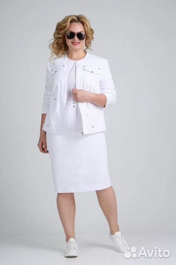 Костюм женский джинсовый большой размер 60