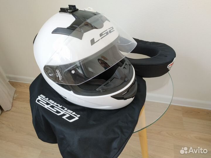 Мотошлем белый LS2 Rookie, размер S