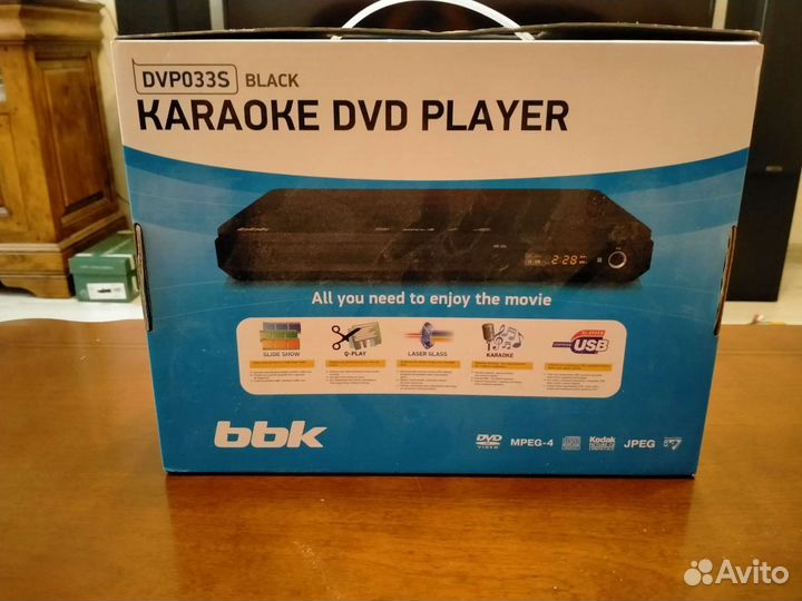 Портативный dvd плеер bbk DVP033S