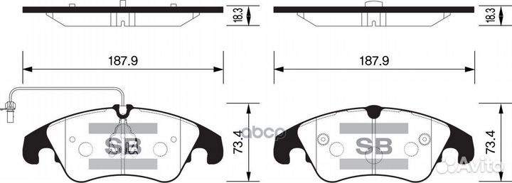 Колодки тормозные передние SP2145 Sangsin brake