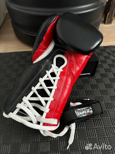 Перчатки боксерские leaders LS на шнуровке 14 oz