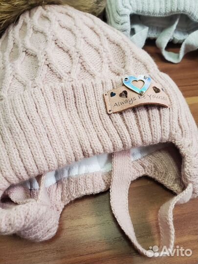 Шапочки зимние. 2-4 г. Новые