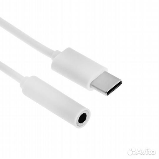 Переходник с Type-C на Jack 3.5, музыка+гарнитура