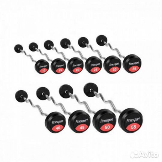 Набор штанг с фиксированным весом Fitnessport FDS
