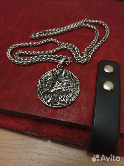 Медальон Лис, сталь
