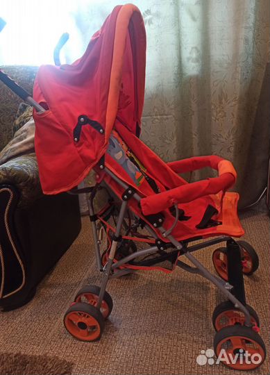 Детская прогулочная легкая коляска трость бу
