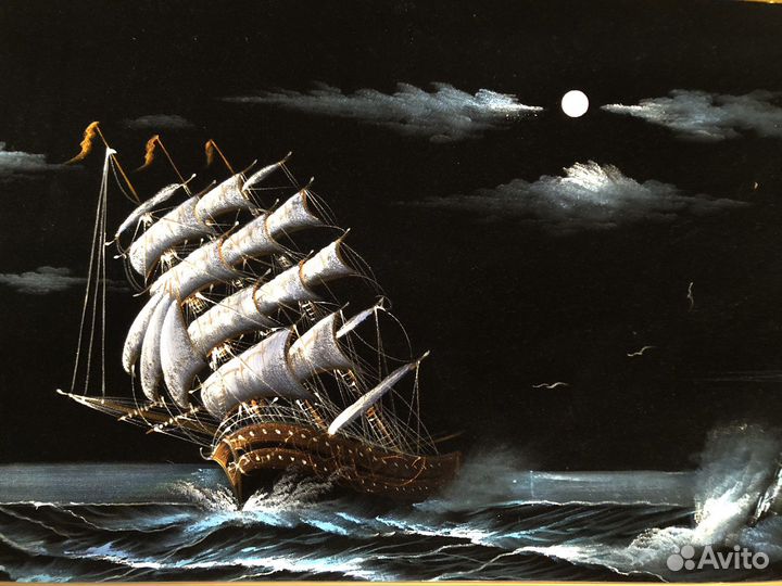 Картина маслом на холсте, бархатная