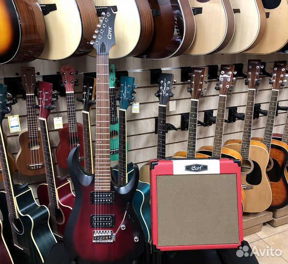 Электрогитара Cort X100 + комбо Cort CM15,комплект