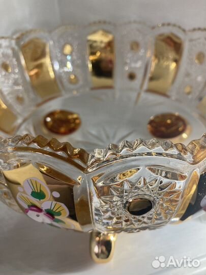 Салатник Богемия Кристал богемский хрусталь