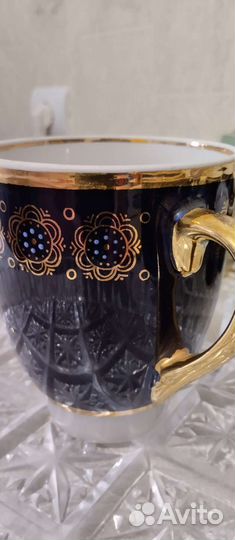 Кружка кобальт, Довбышевский фарфоровый завод СССР