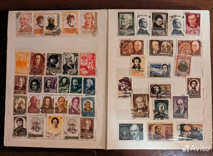 Альбом с марками. Знаменитые люди, космос