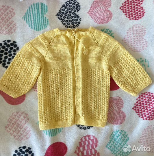 Кофта вязаная ручной работы на ребенка 1-2 года