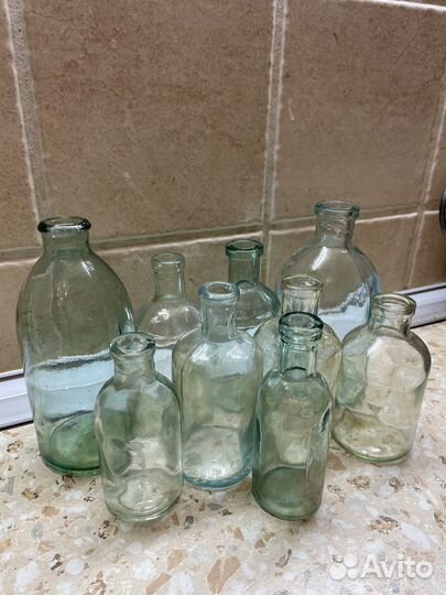 Декор.Бутылочка стеклянная