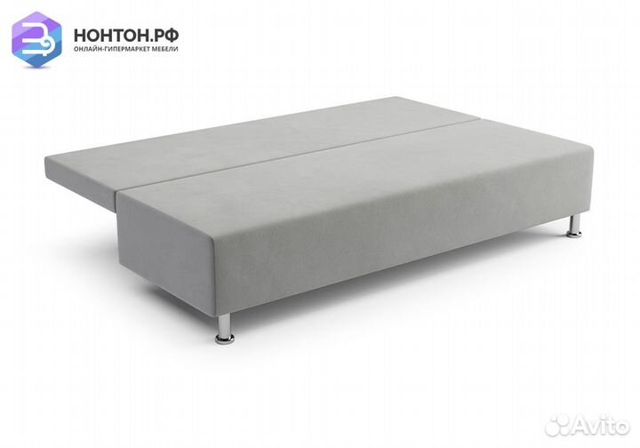 Диван еврокнижка Канна велюр серый