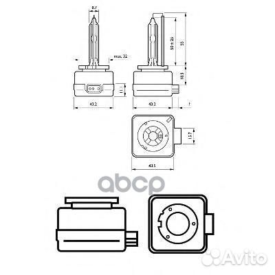 Лампа ксеноновая головного света D1S PK32d-2 4600K