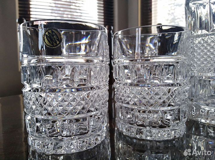 Штоф Графин Стаканы хрусталь Чехословакия