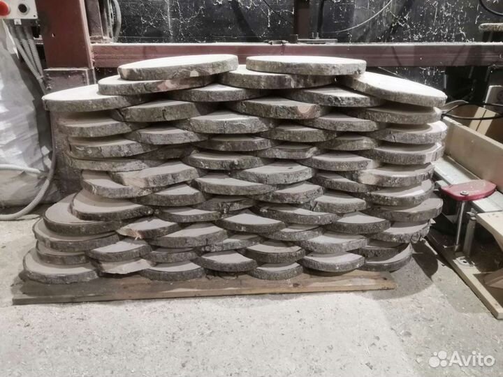 Слэбы торцевые спилы с берёза, дуб разных размеров