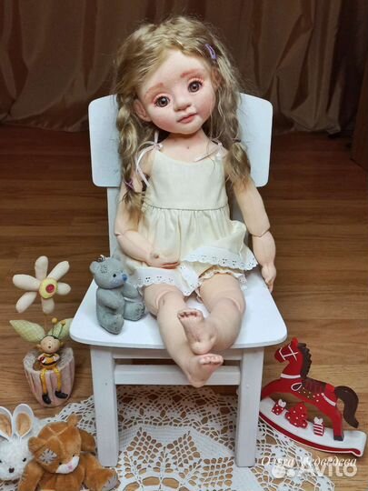 Текстильная интерьерная кукла ручной работы