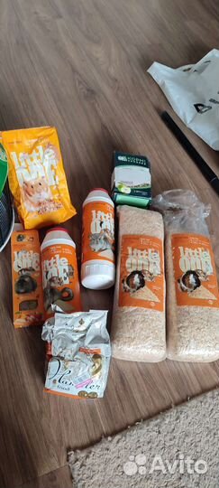 Бу набор для хомячка клетка переноска корм опилки