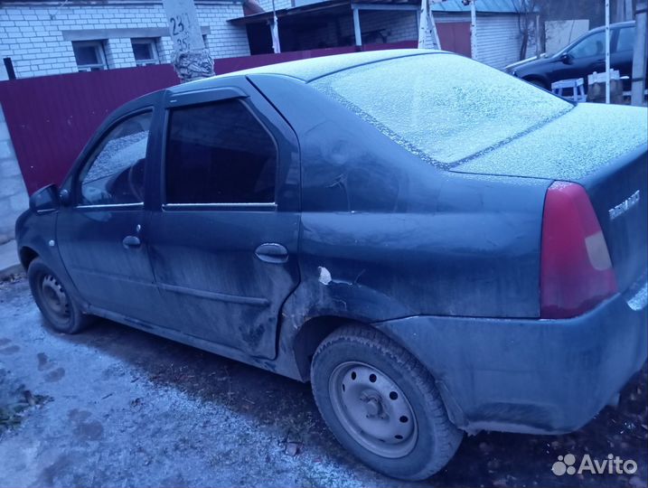 Renault Logan 1.6 МТ, 2009, битый, 297 000 км