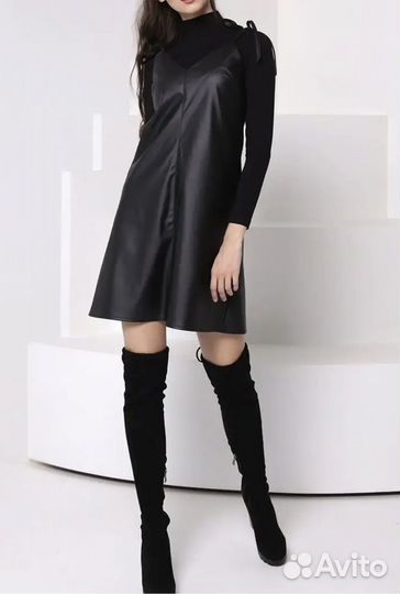 Платье эко-кожа