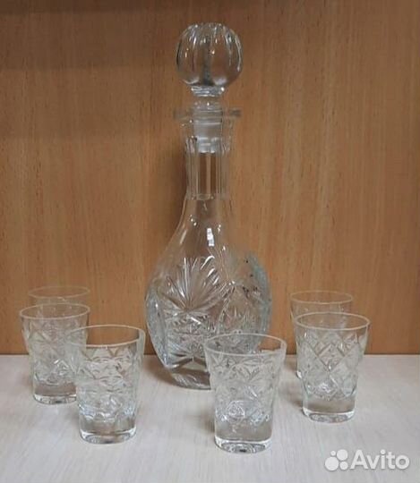 Хрустальный Графин с рюмками