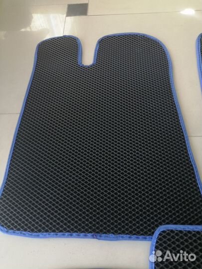 Коврики Eva в салон ваз 2106/2107 черный/синий