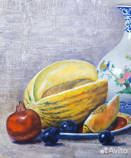 Картина маслом на холсте, натюрморт, 65х55