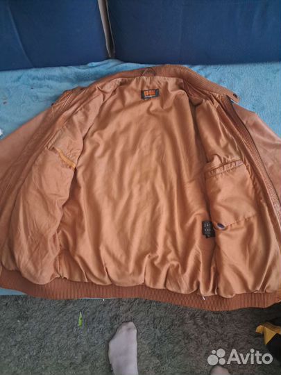 Кожаная куртка мужская 46 48