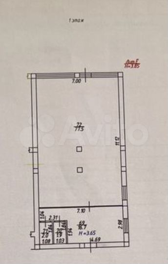 Свободного назначения, 100 м²