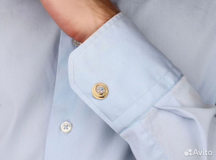 Золотые запонки Chopard Happy Diamonds