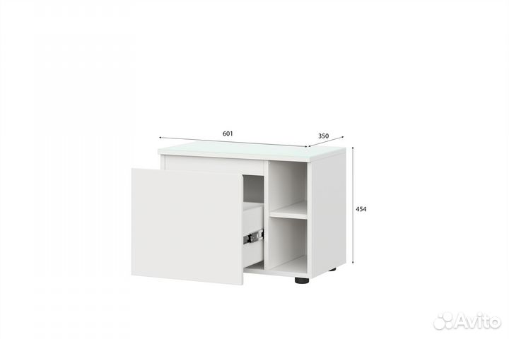 Тумба прикроватная белая