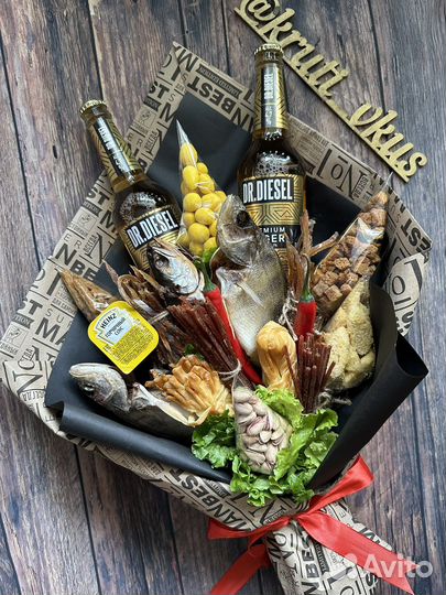 Рыбный букет. Мужской букет